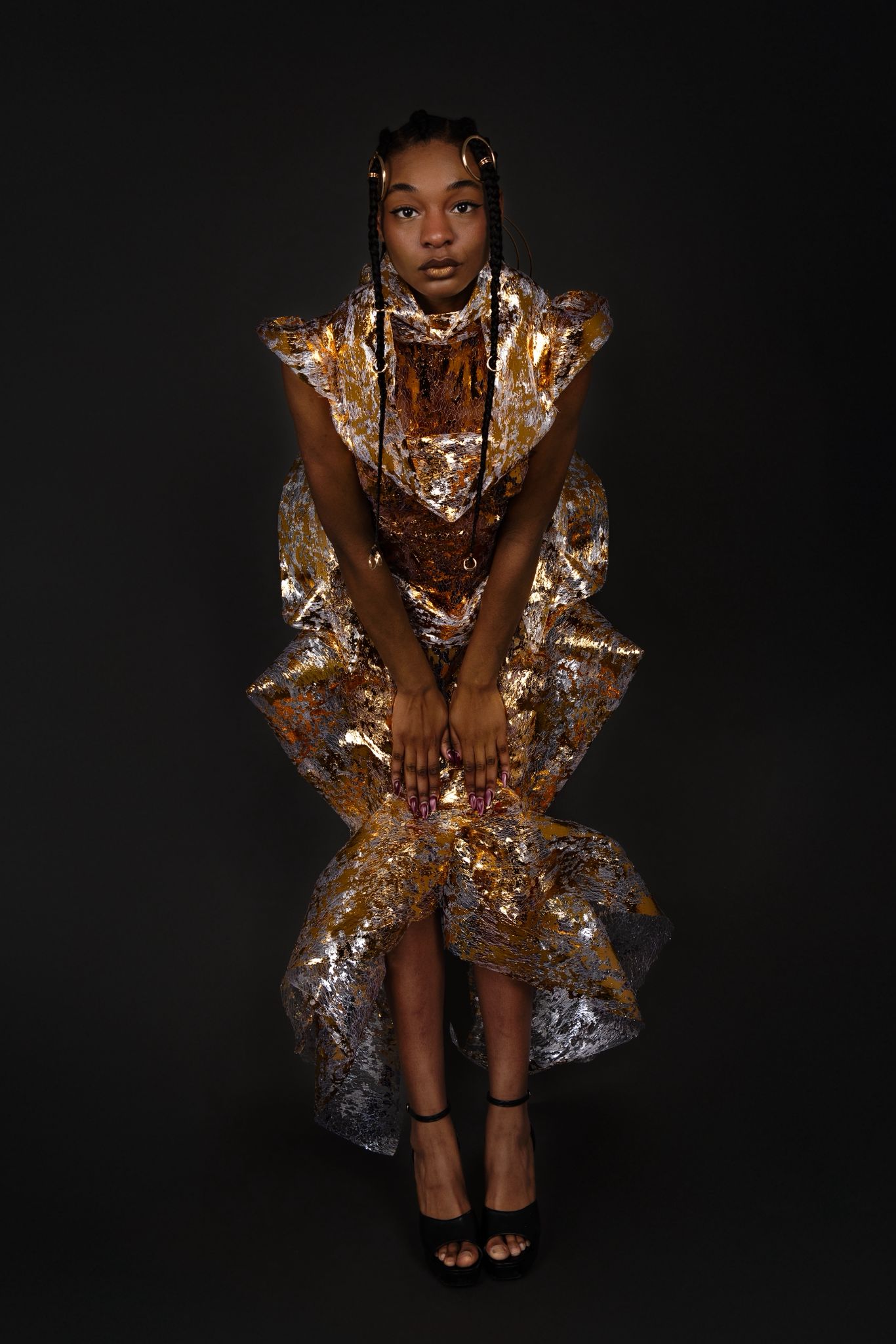 Vestido limiar dourado