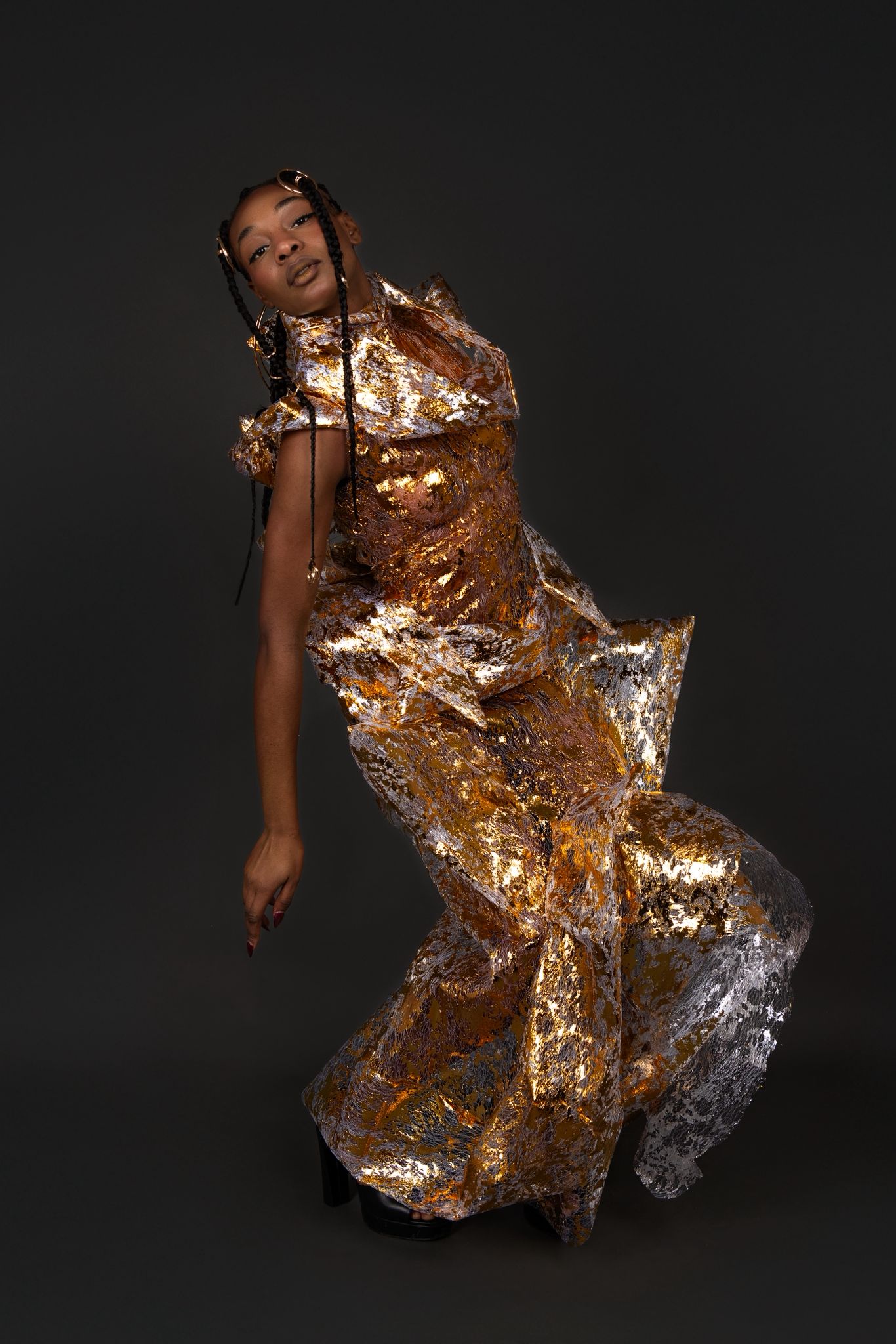 Vestido limiar dourado