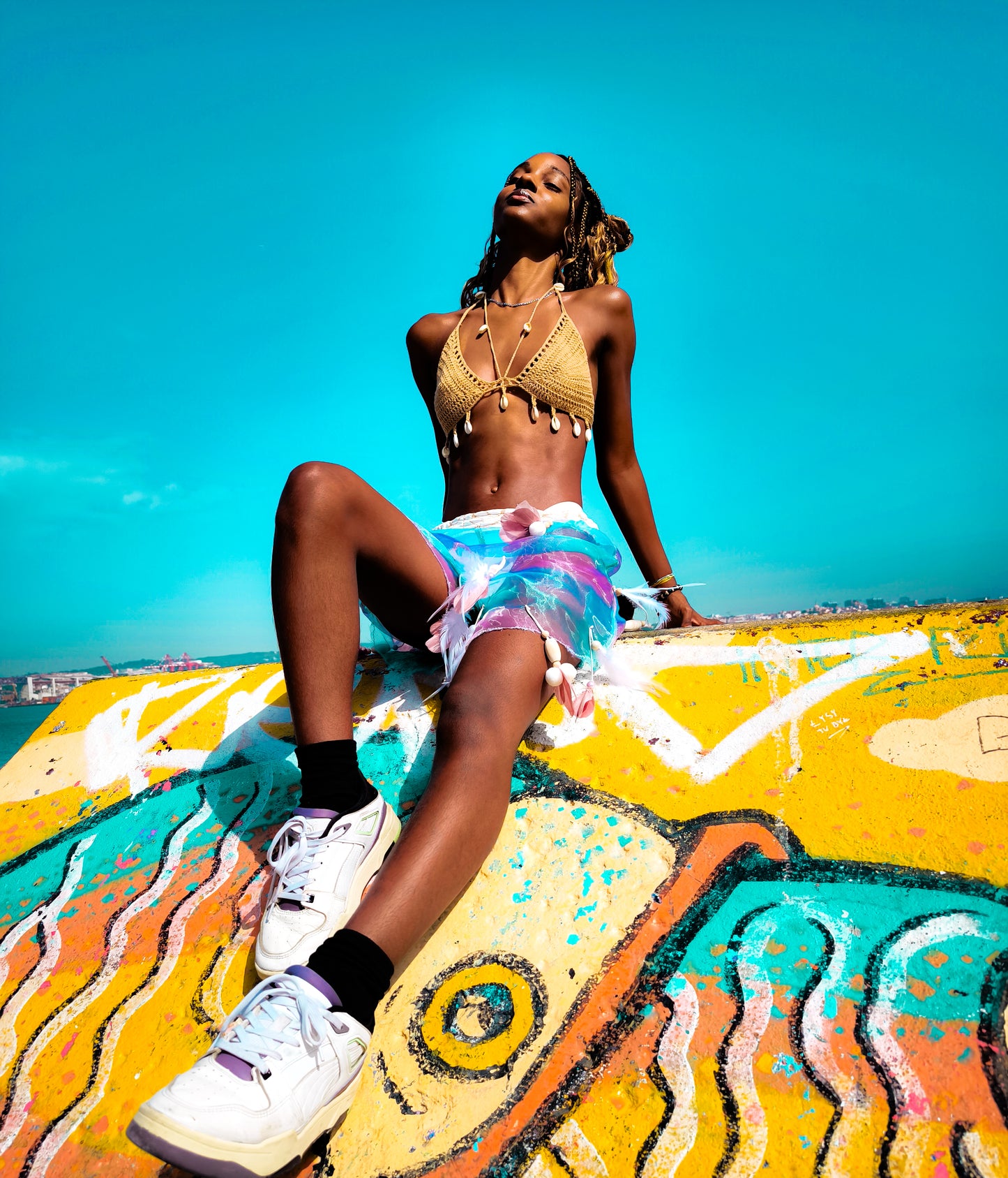 Conjunto pele de sol.  ( VENDA SOBRE ENCOMENDA)